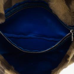 Fendi Printed Rabbit Fur Baguette