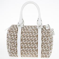 Pre Owned Fendi Forever Bauletto Small Boston Bag