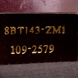 Fendi Burgundy Leather Maxi Baguette Flap Shoulder Bag