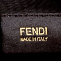 Fendi Burgundy Leather Maxi Baguette Flap Shoulder Bag