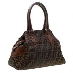 Pre Owned Fendi Brown Zucca Canvas Chef du Jour Tote Bag
