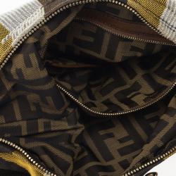 Pre Owned Fendi Striped Chef Chain Hobo