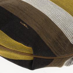 Pre Owned Fendi Striped Chef Chain Hobo