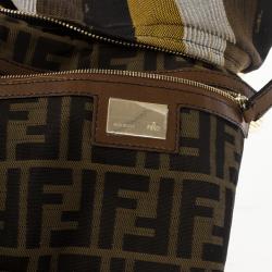 Pre Owned Fendi Striped Chef Chain Hobo