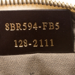 Pre Owned حقيبة كتف فندي باغيت بسلسلة كانفاس مقوى بنقوش زوكينو بيج / بيضاء