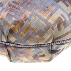 Pre Owned Fendi Multicolor Zucca Fabric Chef Chain Hobo