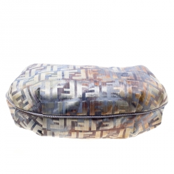 Pre Owned Fendi Multicolor Zucca Fabric Chef Chain Hobo