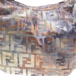 Pre Owned Fendi Multicolor Zucca Fabric Chef Chain Hobo
