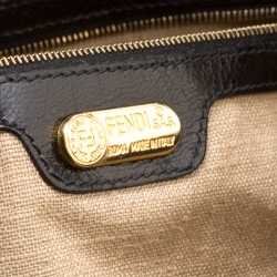 Pre Owned Fendi Black Fabric Mama Baguette Bag