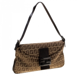 مملوكة مسبقًا حقيبة كتف فندي ماما باغيت كانفاس زوكينو  توباكو بنية