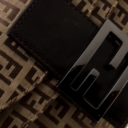 مملوكة مسبقًا حقيبة كتف فندي ماما باغيت كانفاس زوكينو  توباكو بنية