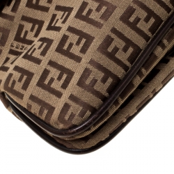 مملوكة مسبقًا حقيبة كتف فندي ماما باغيت كانفاس زوكينو  توباكو بنية