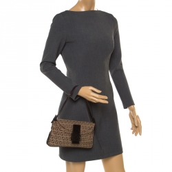 مملوكة مسبقًا حقيبة كتف فندي ماما باغيت كانفاس زوكينو  توباكو بنية