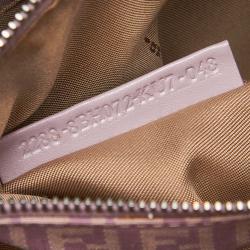 Pre Owned Fendi Purple/Grey Zucchino Jacquard Tote Bag