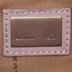Pre Owned Fendi Purple/Grey Zucchino Jacquard Tote Bag
