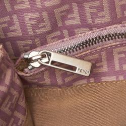 Pre Owned Fendi Purple/Grey Zucchino Jacquard Tote Bag