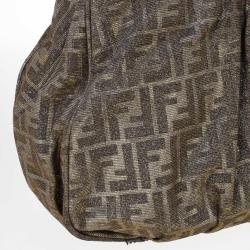 Pre Owned Fendi Gold Metallic Mia Zucca Shoulder Bag