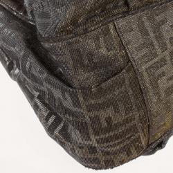 Pre Owned Fendi Gold Metallic Mia Zucca Shoulder Bag