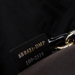 Pre Owned Fendi Black Zucca Canvas Mia Hobo