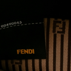 Pre Owned Fendi Black Leather Continental Wallet On Chain