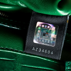 Pre Owned Fendi Green Crocodile Twins Shopper Tote