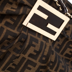 Pre Owned Fendi Tobacco Zucca Canvas Large Mia Tote
