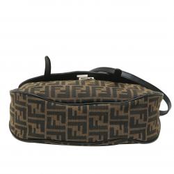 Fendi Tobacco/Black Zucca Canvas and Leather Messenger Bag