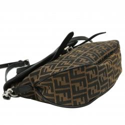 Fendi Tobacco/Black Zucca Canvas and Leather Messenger Bag