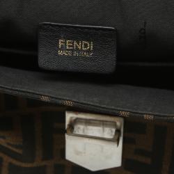 Fendi Tobacco/Black Zucca Canvas and Leather Messenger Bag
