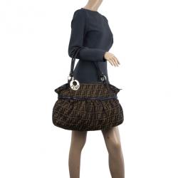 Pre Owned Fendi Tobacco Zucca Giant Chef Tote