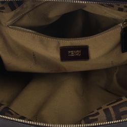 Pre Owned Fendi Tobacco Zucca Giant Chef Tote