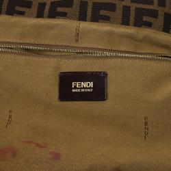 Pre Owned Fendi Tobacco Zucca Giant Chef Tote