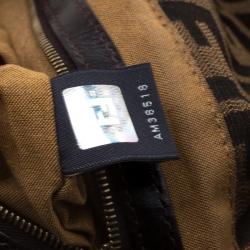 Pre Owned Fendi Tobacco Zucca Canvas Giant Chef Hobo