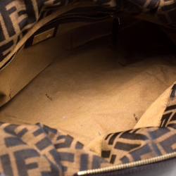 Pre Owned Fendi Tobacco Zucca Canvas Giant Chef Hobo