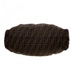 Pre Owned Fendi Tobacco Zucca Canvas Giant Chef Hobo