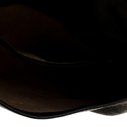 Pre Owned Fendi Dark Brown Embroidered Leather Mini Mama Shoulder Bag 