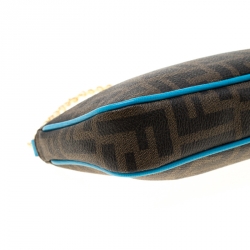 Pre Owned Fendi Tobacco Zucca Canvas Mini Pochette Bag