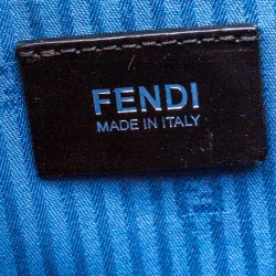 Pre Owned Fendi Tri Color Textured Leather Small Demi Jour Top Handle Bag