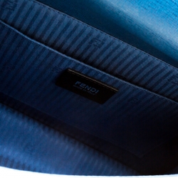 Pre Owned Fendi Tri Color Textured Leather Small Demi Jour Top Handle Bag