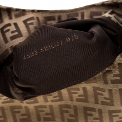 Pre Owned Fendi Brown Zucchino Canvas Hobo