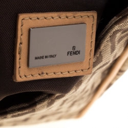 Pre Owned Fendi Brown Zucchino Canvas Hobo