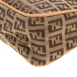 Pre Owned Fendi Brown Zucchino Canvas Hobo