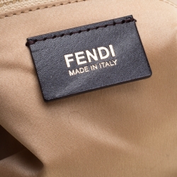 Pre Owned Fendi Beige Iridescent Leather Mama Forever Large Flap Shoulder Bag