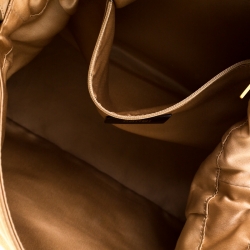 Pre Owned Fendi Beige Iridescent Leather Mama Forever Large Flap Shoulder Bag