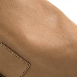 Pre Owned Fendi Beige Iridescent Leather Mama Forever Large Flap Shoulder Bag