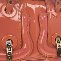 مملوكة مسبقًا Fendi Orange Patent Leather 'B Bag' Tote