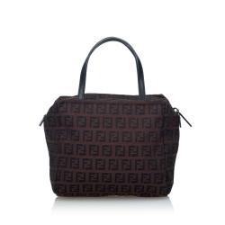 Pre Owned Fendi Brown Zucchino Canvas Everyday Bag