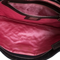 مملوكة مسبقًا حقيبة فندي باغيت دنيم مزخرف وردة زرقاء