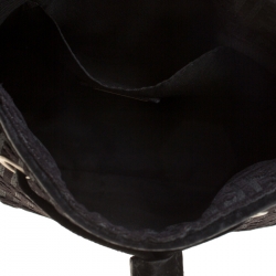 Pre Owned Fendi Black Canvas and Suede Shoulder Bag