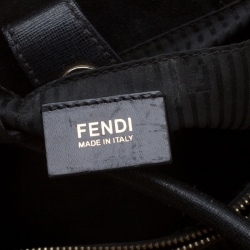 Pre Owned Fendi Black Leather Medium 2jours Tote